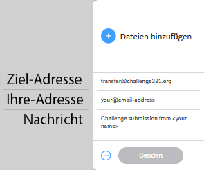 screenshot of wetransfer form